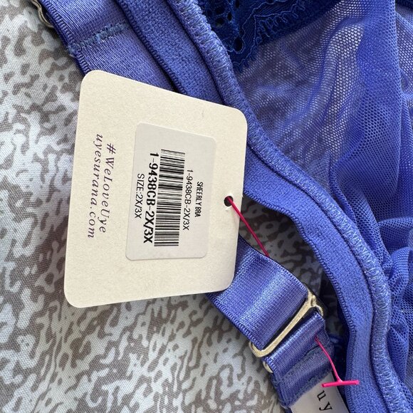 Uye Surana Ultramarine Sheerly Mesh Bralette 2X/3X - Picture 3 of 4